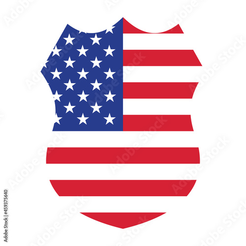 Vector United States Flag Police Badge