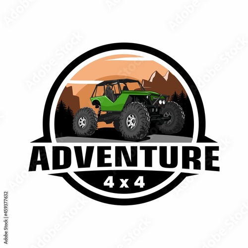 Buggy Offroad trucks logo design vector