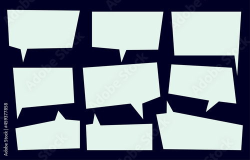 Set speech bubbles on drak background. chat box or chat vector doodle message or communication icon Cloud speaking for comics and comics dialog
