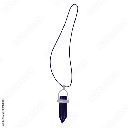 Black agat pendant.Esoteric and mystical design element.