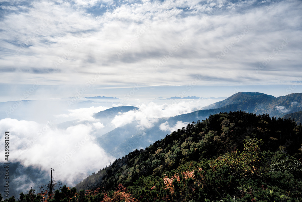 常念山脈からの眺め 常念山脈からの眺め