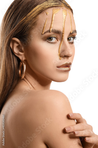 Beautiful young woman with ...