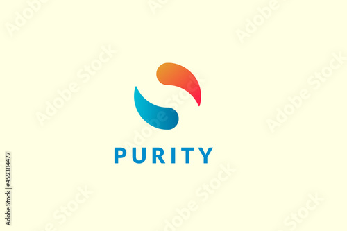YIN YANG WATER DROP LOGO DESIGN TEMPLATE, VECTOR LOGO ILLUSTRATION FOR MEDICALS,HEALTH CARE,FITNESS,YOGA, TREATMENT, CLINIC,DOCTOR