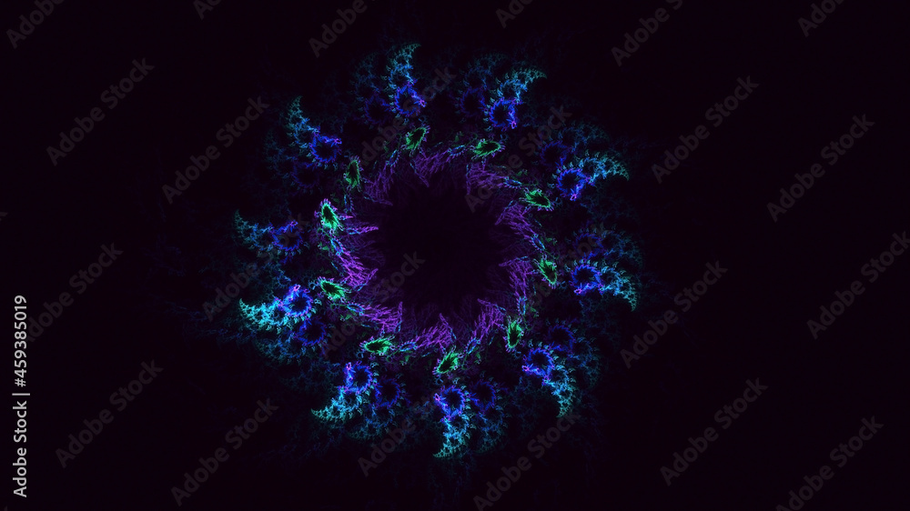 3D rendering abstract circle light background