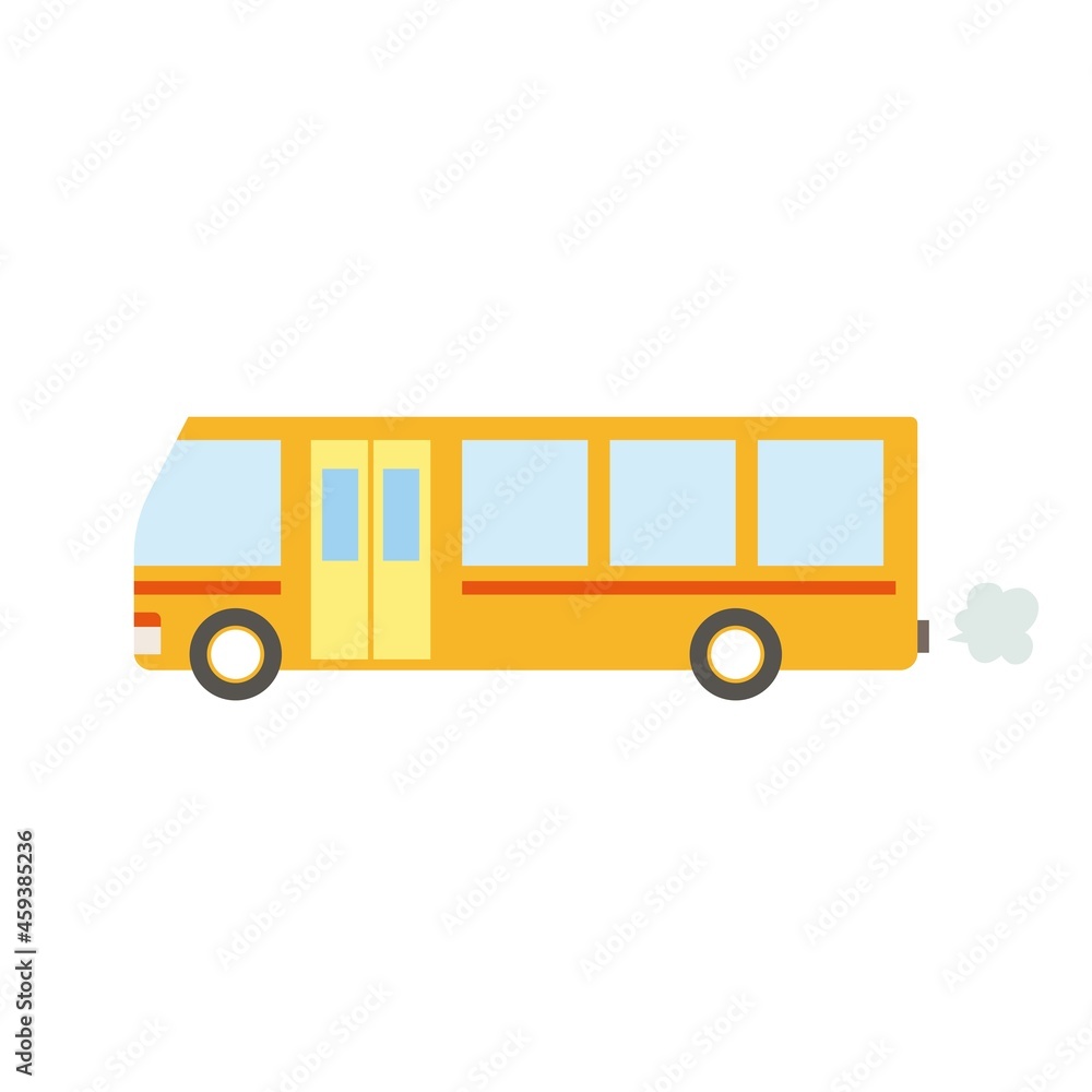 オレンジ色の幼稚園バス