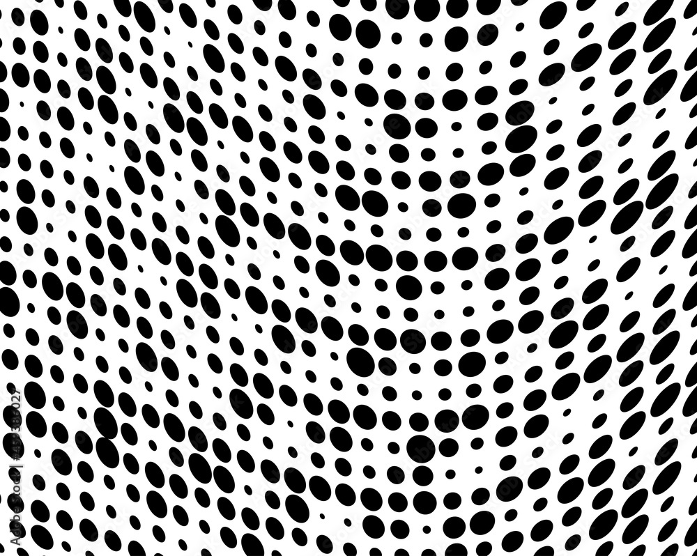 Vector modern optical texture of pop art. Abstract halftone wave dotted background. Futuristic twisted grunge pattern, dots, circles Vector modern optical texture of pop art. Abstract halftone wave dotted background. Futuristic twisted grunge pattern, dots, circles