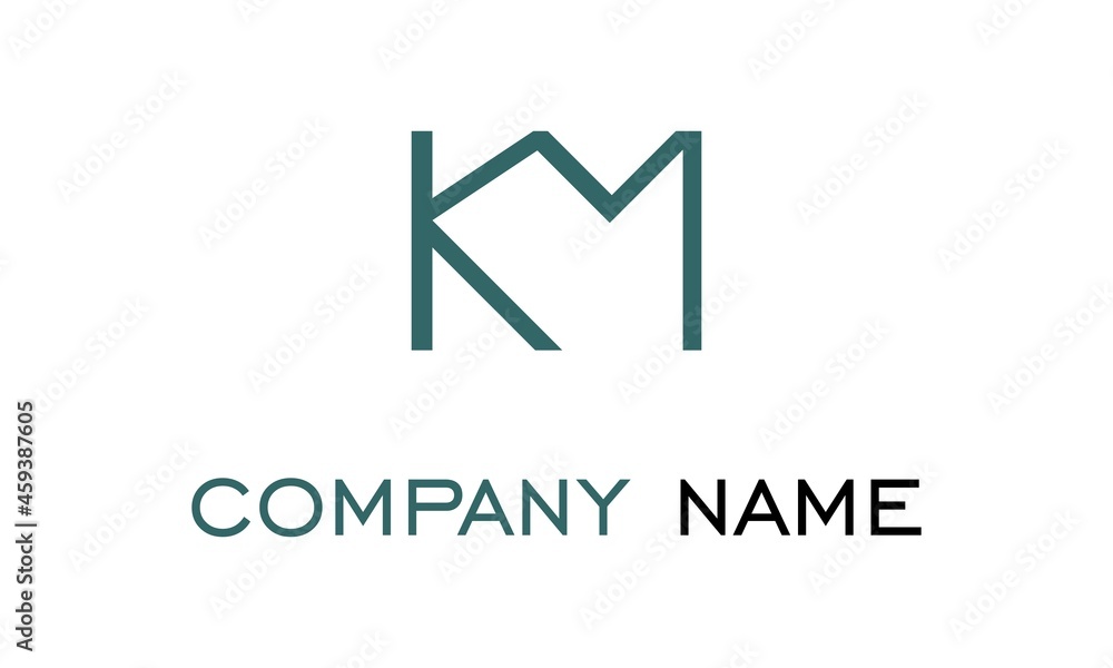 KM simple letter KM simple letter