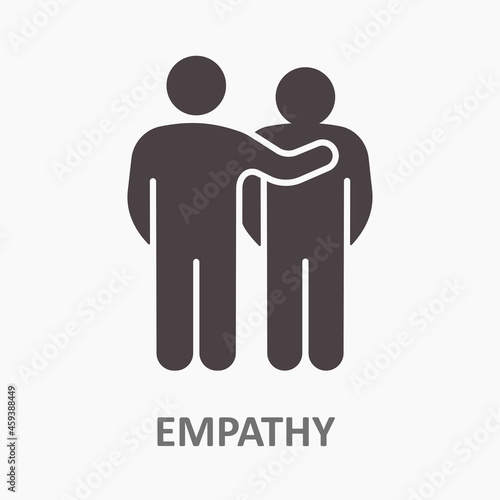 Empathy icon on white background. Vector illustration.