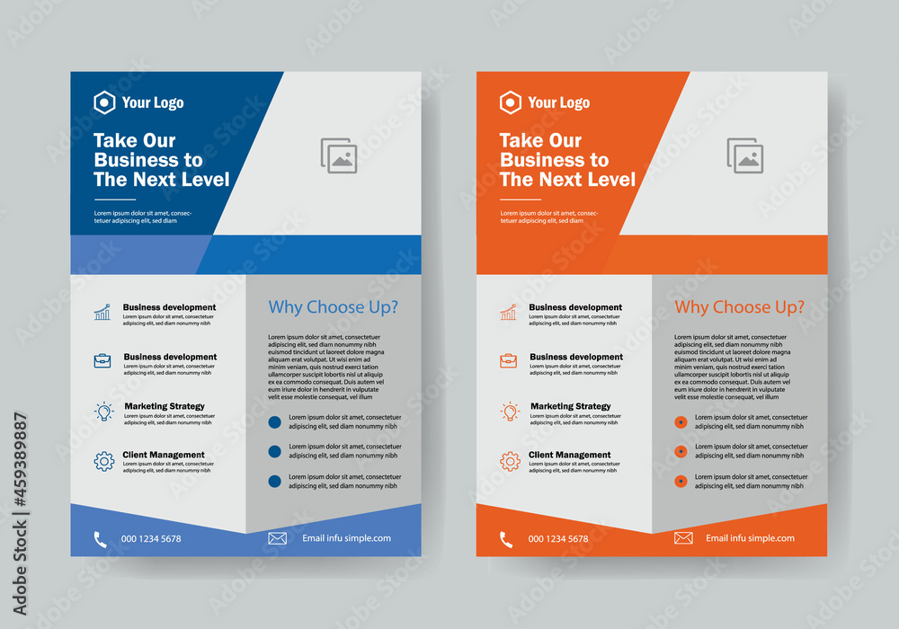 Obraz premium New professional and creative business flyer template design.