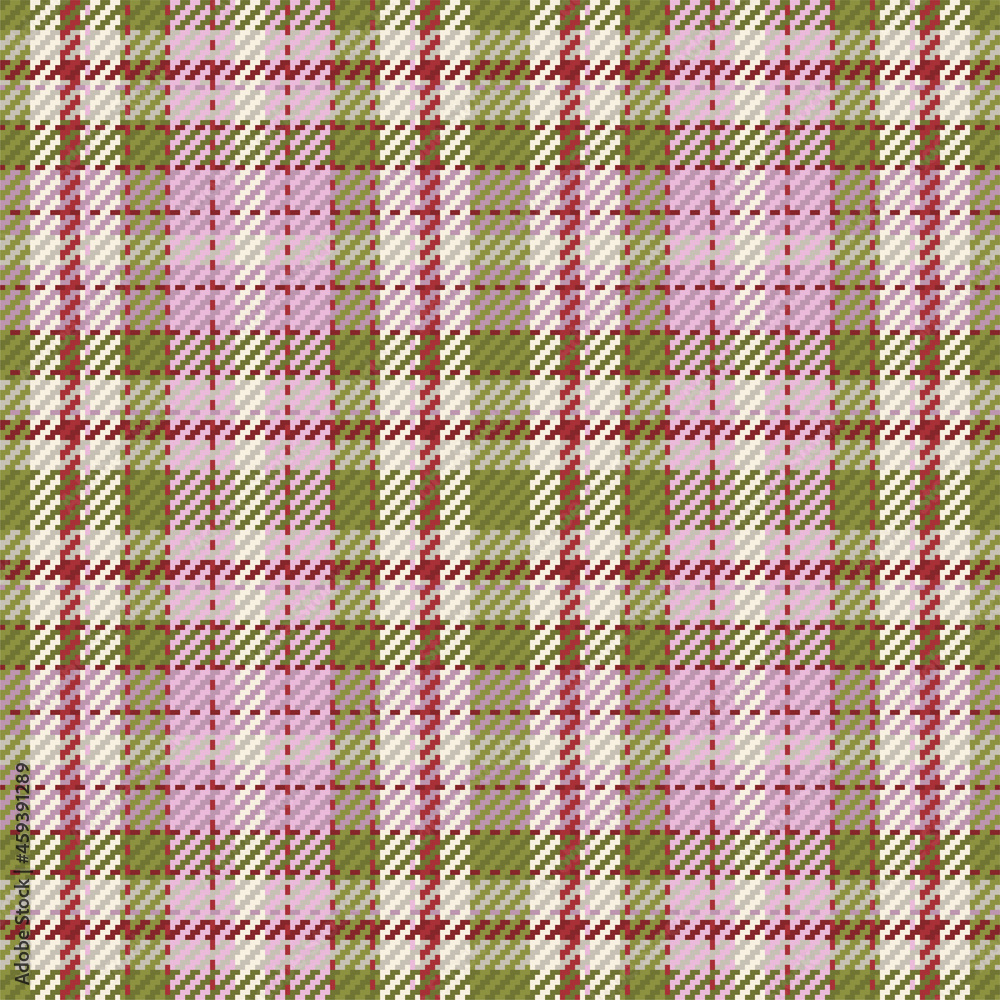 Seamless pattern of scottish tartan plaid. Repeatable background with check fabric texture. Vector backdrop striped textile print.