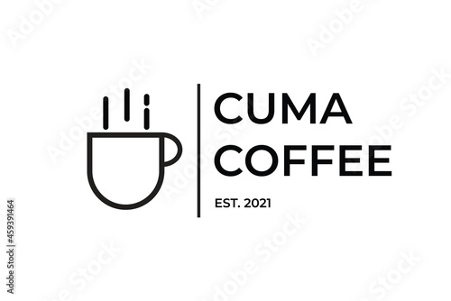 Coffee cup cafe logo with modern design