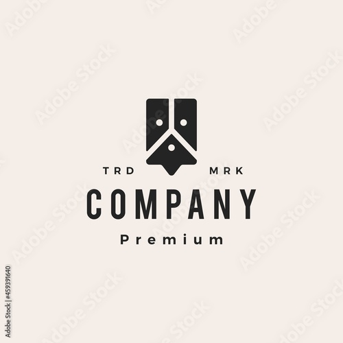 three people team chat talk family conference hipster vintage logo vector icon illustration