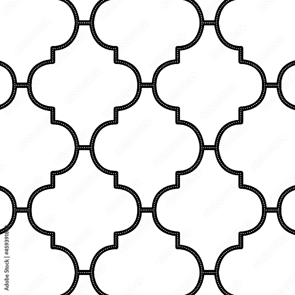 Simple line damask with dotted lines Simple line damask with dotted lines