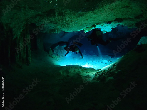Dos Ojos Cenote , Underwater Cave diving in Yucatan Mexico © EM2021