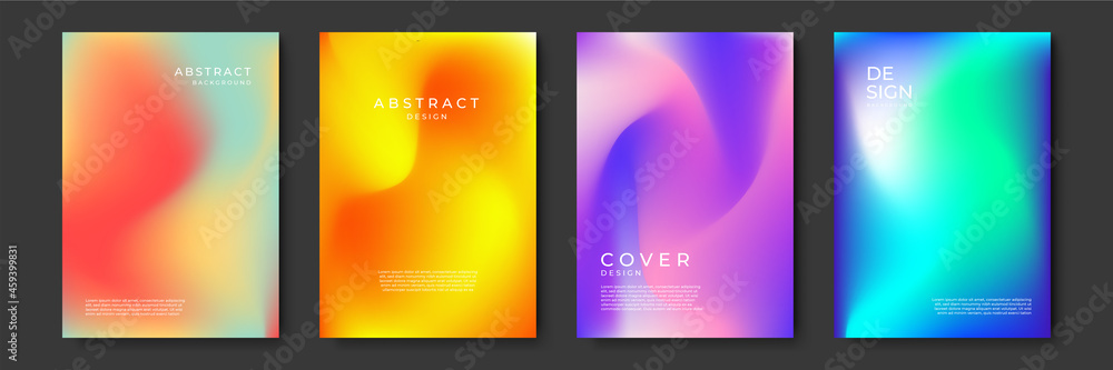 Blurred backgrounds set with modern abstract blurred color gradient patterns. Templates collection for brochures, posters, banners, flyers and cards. Vector illustration. Blurred backgrounds set with modern abstract blurred color gradient patterns. Templates collection for brochures, posters, banners, flyers and cards. Vector illustration.