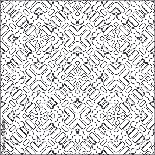 Design monochrome grating pattern,black and white patterns.Repeating geometric tiles from striped elements. black otnament.