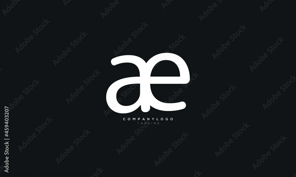 AE, EA, Abstract initial monogram letter alphabet logo design Stock ...