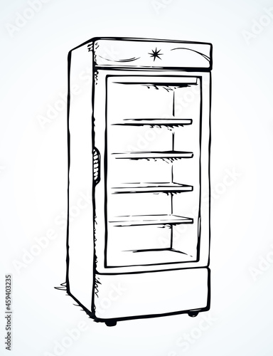 Freezer to store. Vector drawing