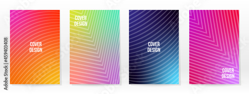 Minimal Poster. Pastel Soft. Rainbow Gradient Set.
