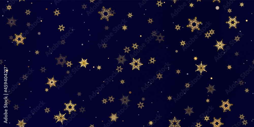 Gold Falling Snowflakes seamless pattern. Gold Falling Snowflakes seamless pattern.