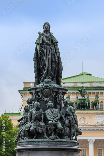 Monument to Catherine II near Alexandrinsky Theater - Saint-Petersburg Russia