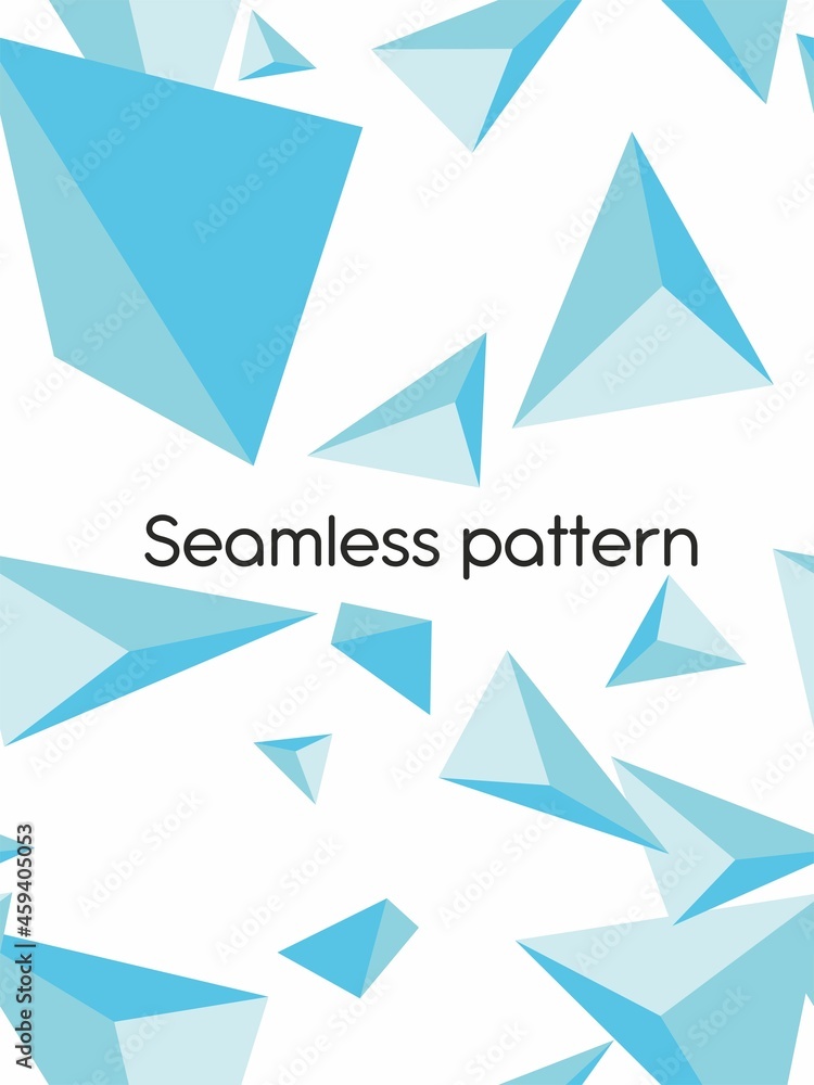 Flying pyramids. White endless background with blue triangles. Template for letterhead, letter, packaging, postcard and other uses. Flying pyramids. White endless background with blue triangles. Template for letterhead, letter, packaging, postcard and other uses.
