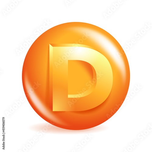 Vitamin D icon - useful nutrition supplement 