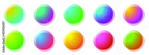 Colorful banners. Set of creative round banners. Vector illustration. Abstract background
