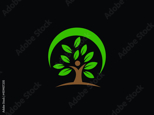 Tree people health nature logo.eps photo
