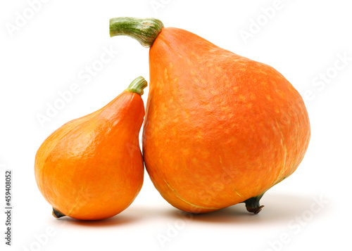 Orange pumpkin on white background 