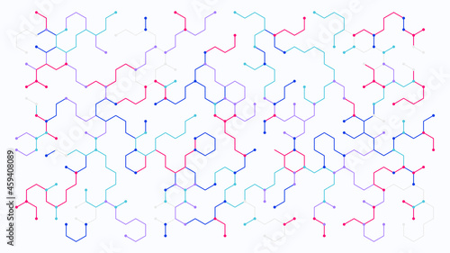 Geometric abstract hexagon pattern background