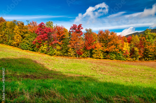 Smugglers' Notch State Park in autumn, New England.