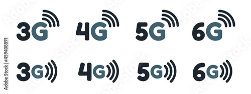 Wireless Technology 5G And More Icons - Different Vector Illustrations Isolated On White Background