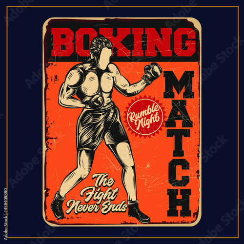 BOXING MATCH SIGNS