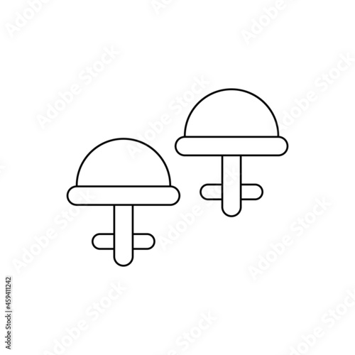 Earrings icon vector. jewelry illustration sign. bijouterie symbol or logo.