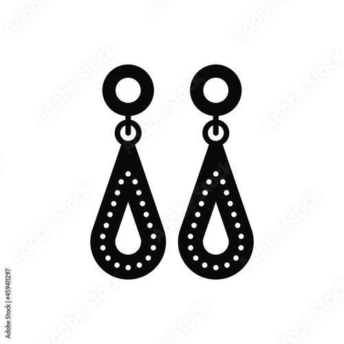 Earrings icon vector. jewelry illustration sign. bijouterie symbol or logo.