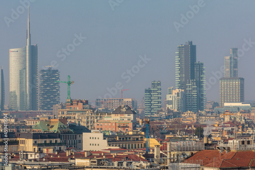 Milano. Panorama del centro verso i grattacieli di City Life