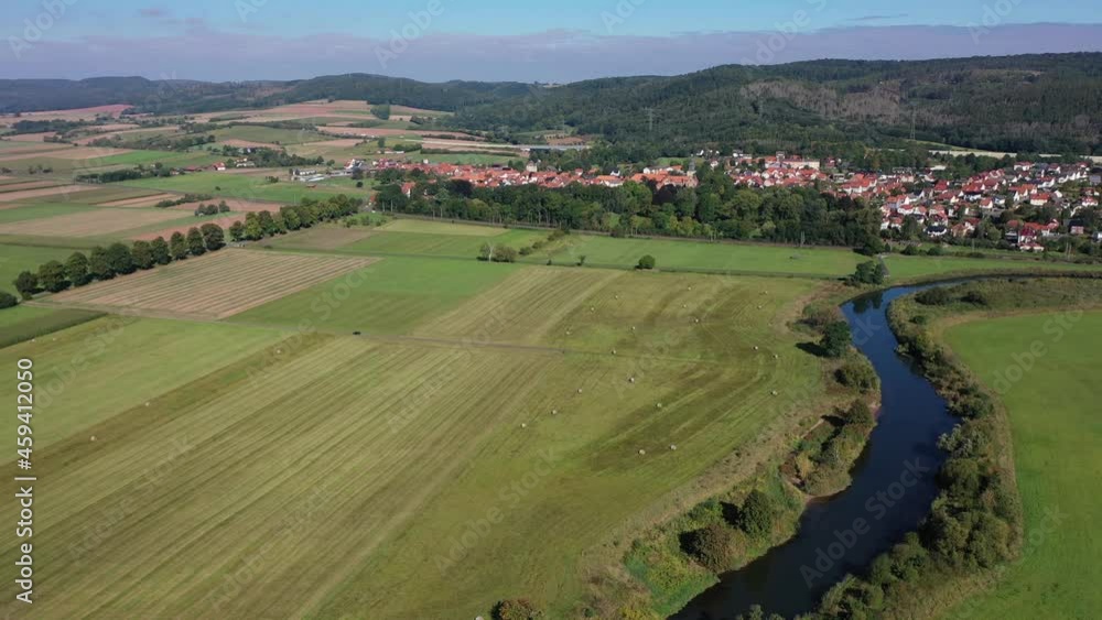 The village of Herleshausen in the Werra Valley in Hesse in Germany The village of Herleshausen in the Werra Valley in Hesse in Germany