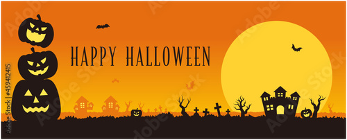 ハッピー　ハロウィン　背景　素材　