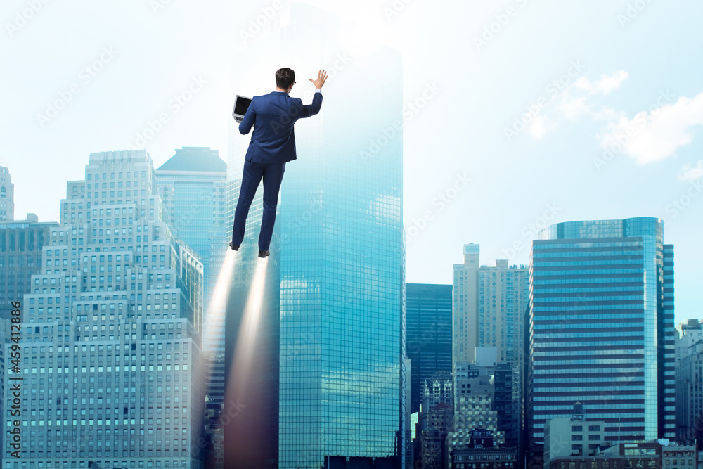Businessman in career and start-up concept Businessman in career and start-up concept