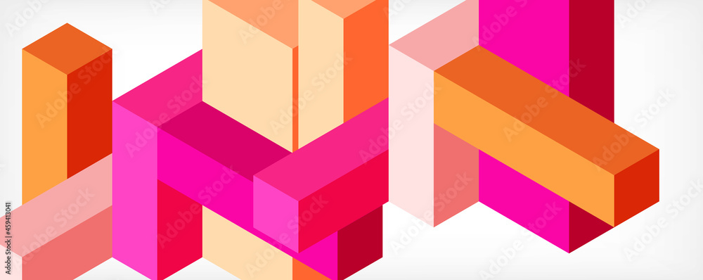 Abstract background. 3d cubes, cubic elements and blocks. Techno or business concept for wallpaper, banner, background, landing page Abstract background. 3d cubes, cubic elements and blocks. Techno or business concept for wallpaper, banner, background, landing page