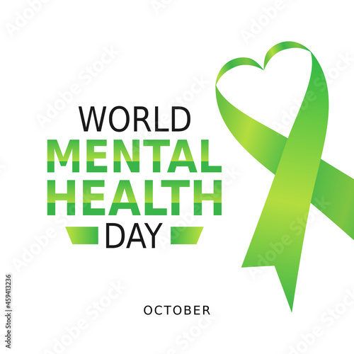 vector graphic of world mental health day good for world mental health day celebration. flat design. flyer design.flat illustration.
