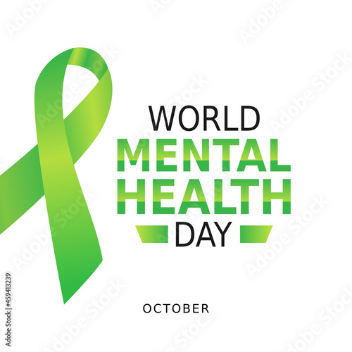 vector graphic of world mental health day good for world mental health day celebration. flat design. flyer design.flat illustration.