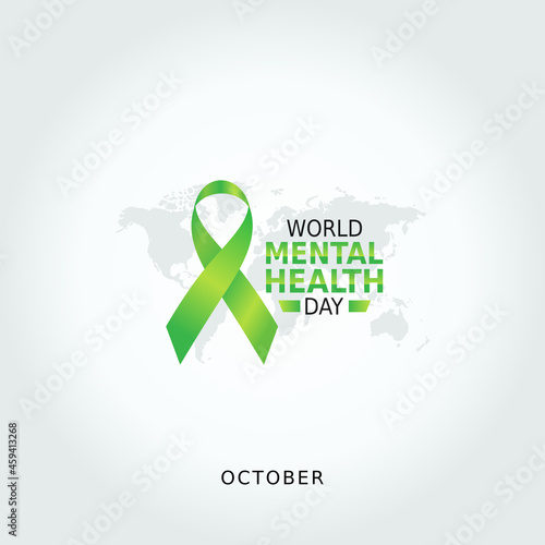 vector graphic of world mental health day good for world mental health day celebration. flat design. flyer design.flat illustration.