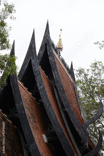 Famous temples  architectural appearance. Details closeup  Chiang Mai  Thailand