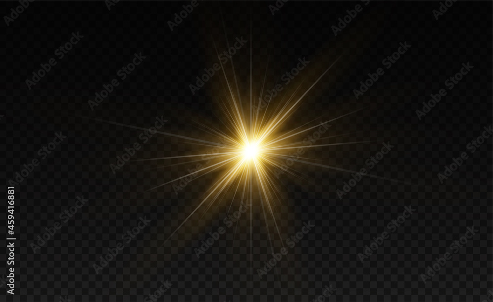 Shining golden star