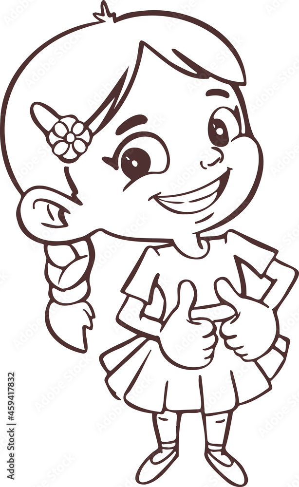 Little girl symbol icon shows gesture class, cool Little girl symbol icon shows gesture class, cool