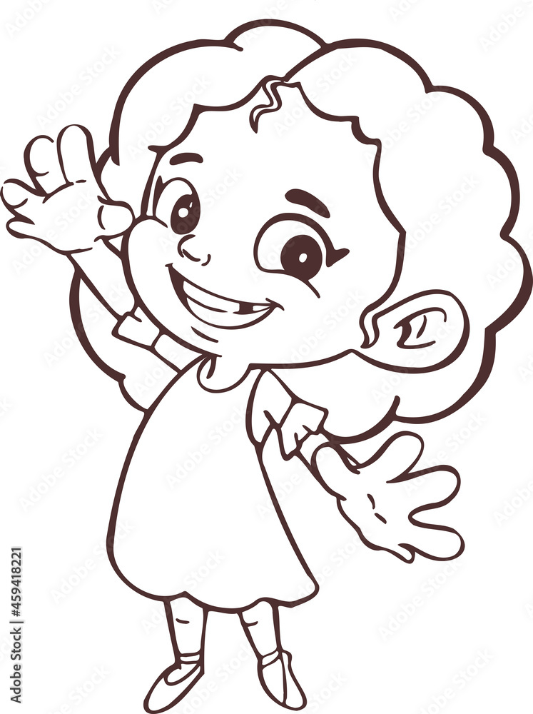 Little girl symbol icon shows gesture class, cool Little girl symbol icon shows gesture class, cool