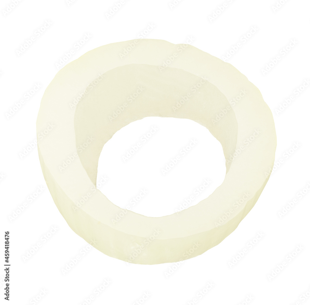 Ring of golden onion isolated on white background. Ring of golden onion isolated on white background.