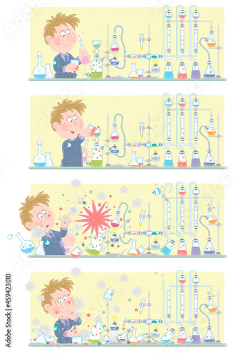 Comic strip of a funny scho...